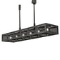 Meyda Lighting Telluride Magic 72" 11-Light Natural Iron & Solar Black Island Pendant Light