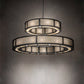 Meyda Lighting Telluride Magic 73" 36-Light 2-Tier Natural Iron & Solar Black Chandelier With Sahara Taupe Idalight & Crystal Idalight Shade