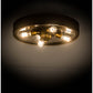 Meyda Lighting Tennessee 24" 4-Light Costello Black Flush Mount Light With Mirror Shade Glass
