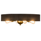 Meyda Lighting Tennessee 24" 4-Light Costello Black Flush Mount Light With Mirror Shade Glass