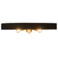 Meyda Lighting Tennessee 36" 6-Light Costello Black Flush Mount Light With Mirror Shade Glass
