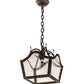 Meyda Lighting Terena 16" English Bronze Pendant Light With Clear Seeded Shade Glass