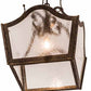 Meyda Lighting Terena 16" English Bronze Pendant Light With Clear Seeded Shade Glass