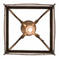 Meyda Lighting Terena 16" English Bronze Pendant Light With Clear Seeded Shade Glass