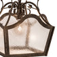 Meyda Lighting Terena 16" English Bronze Pendant Light With Clear Seeded Shade Glass