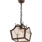Meyda Lighting Terena 16" English Bronze Pendant Light With Clear Seeded Shade Glass