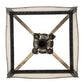 Meyda Lighting Terena 22" 4-Light Antique Iron Gate Pendant Light With Clear Seeded Shade Glass