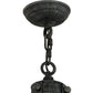 Meyda Lighting Terena 22" 4-Light Antique Iron Gate Pendant Light With Clear Seeded Shade Glass