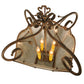 Meyda Lighting Terena 22" 4-Light Organic Rust Pendant Light With Clear Seeded Shade Glass