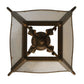 Meyda Lighting Terena 22" 4-Light Organic Rust Pendant Light With Clear Seeded Shade Glass