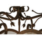 Meyda Lighting Terena 22" 4-Light Organic Rust Pendant Light With Clear Seeded Shade Glass