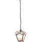 Meyda Lighting Terena 22" 4-Light Organic Rust Pendant Light With Rainstone Idalight Shade