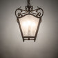 Meyda Lighting Terena 22" 4-Light Organic Rust Pendant Light With Rainstone Idalight Shade