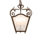 Meyda Lighting Terena 22" 4-Light Organic Rust Pendant Light With Rainstone Idalight Shade