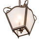 Meyda Lighting Terena 22" 4-Light Organic Rust Pendant Light With Rainstone Idalight Shade