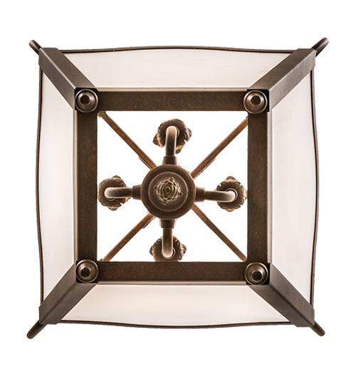 Meyda Lighting Terena 22" 4-Light Organic Rust Pendant Light With Rainstone Idalight Shade