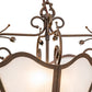 Meyda Lighting Terena 22" 4-Light Organic Rust Pendant Light With Rainstone Idalight Shade