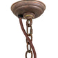 Meyda Lighting Terena 22" 4-Light Organic Rust Pendant Light With Rainstone Idalight Shade