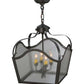 Meyda Lighting Terena 22" 4-Light Timeless Bronze Pendant Light With Clear Seeded Shade Glass