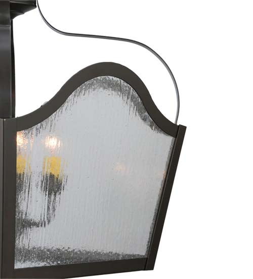 Meyda Lighting Terena 22" 4-Light Timeless Bronze Pendant Light With Clear Seeded Shade Glass