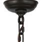 Meyda Lighting Terena 22" 4-Light Timeless Bronze Pendant Light With Clear Seeded Shade Glass