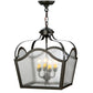 Meyda Lighting Terena 22" 4-Light Timeless Bronze Pendant Light With Clear Seeded Shade Glass