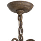 Meyda Lighting Terena 27" 4-Light Pompeii Gold Pendant Light With Clear Seeded Shade Glass