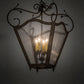 Meyda Lighting Terena 27" 4-Light Pompeii Gold Pendant Light With Clear Seeded Shade Glass
