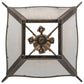 Meyda Lighting Terena 27" 4-Light Pompeii Gold Pendant Light With Clear Seeded Shade Glass