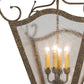 Meyda Lighting Terena 27" 4-Light Pompeii Gold Pendant Light With Clear Seeded Shade Glass