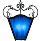 Meyda Lighting Terena 28" 4-Light Blackwash Pendant Light With Blue Cobalt Quartz Acrylic Shade