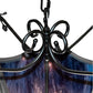 Meyda Lighting Terena 28" 4-Light Blackwash Pendant Light With Blue Cobalt Quartz Acrylic Shade