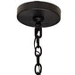 Meyda Lighting Terena 28" 4-Light Blackwash Pendant Light With Blue Cobalt Quartz Acrylic Shade