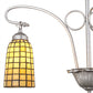 Meyda Lighting Terra Bone 24" 3-Light Nickel Chandelier With Beige Shade Glass