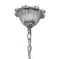 Meyda Lighting Terra Bone 24" 3-Light Nickel Chandelier With Beige Shade Glass