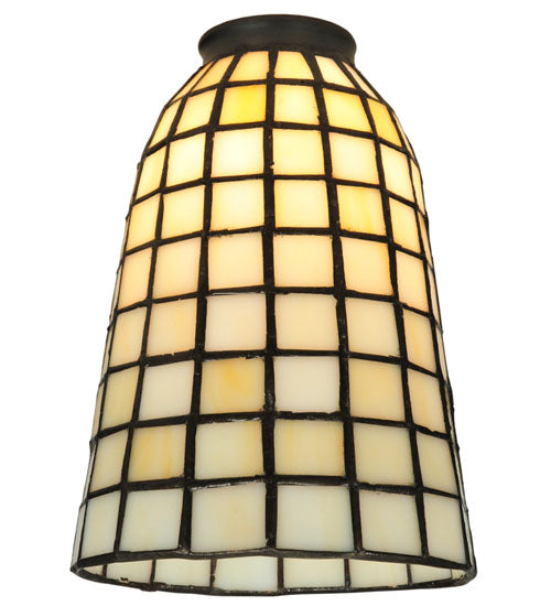 Meyda Lighting Terra Bone 5" Beige Stained Shade Glass