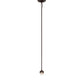 Meyda Lighting Terra Bone 5" Mahogany Bronze Mini Pendant Light With Beige Shade Glass