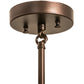 Meyda Lighting Terra Bone 5" Mahogany Bronze Mini Pendant Light With Bone Beige Art Shade Glass