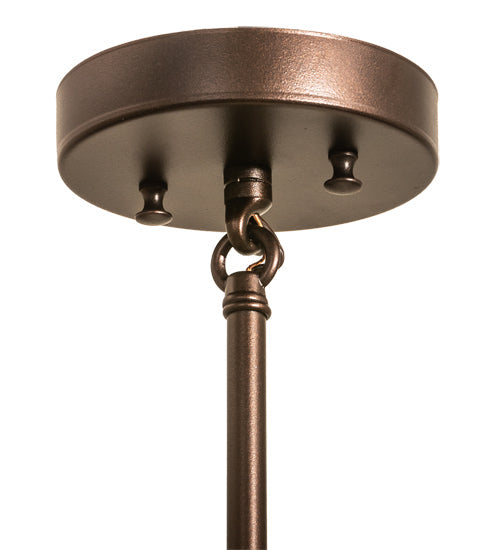 Meyda Lighting Terra Bone 5" Mahogany Bronze Mini Pendant Light With Bone Beige Art Shade Glass