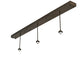 Meyda Lighting Terra Bone 72" 3-Light Oil Rubbed Bronze Island Pendant Light With Beige Terra Bone Shade