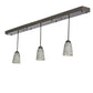 Meyda Lighting Terra Bone 72" 3-Light Oil Rubbed Bronze Island Pendant Light With Beige Terra Bone Shade