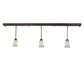 Meyda Lighting Terra Bone 72" 3-Light Oil Rubbed Bronze Island Pendant Light With Beige Terra Bone Shade