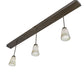 Meyda Lighting Terra Bone 72" 3-Light Oil Rubbed Bronze Island Pendant Light With Beige Terra Bone Shade