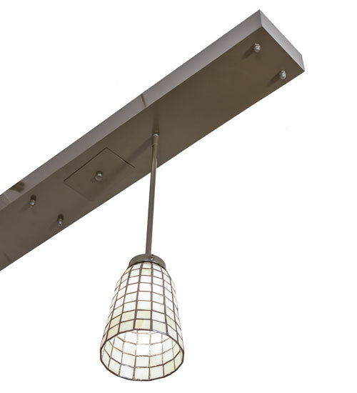 Meyda Lighting Terra Bone 72" 3-Light Oil Rubbed Bronze Island Pendant Light With Beige Terra Bone Shade