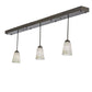 Meyda Lighting Terra Bone 72" 3-Light Oil Rubbed Bronze Island Pendant Light With Beige Terra Bone Shade