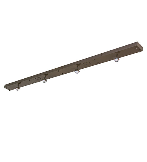 Meyda Lighting Terra Bone 98" 4-Light Oil Rubbed Bronze Island Pendant Light With Beige Terra Bone Shade