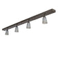 Meyda Lighting Terra Bone 98" 4-Light Oil Rubbed Bronze Island Pendant Light With Beige Terra Bone Shade
