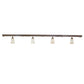 Meyda Lighting Terra Bone 98" 4-Light Oil Rubbed Bronze Island Pendant Light With Beige Terra Bone Shade