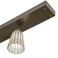 Meyda Lighting Terra Bone 98" 4-Light Oil Rubbed Bronze Island Pendant Light With Beige Terra Bone Shade