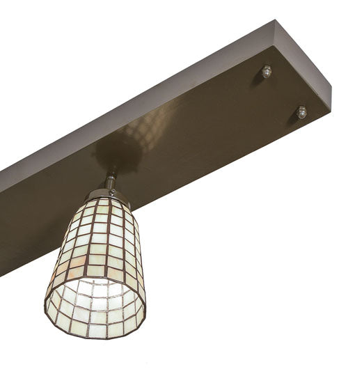 Meyda Lighting Terra Bone 98" 4-Light Oil Rubbed Bronze Island Pendant Light With Beige Terra Bone Shade